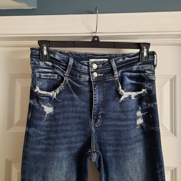 BKE Jeans Womens 28 High Rise Bootcut Parker Distressed Denim Cowgirl Western - Picture 3 of 13